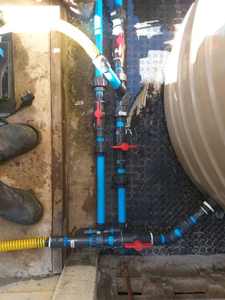 Backup water and rainwater harvest system