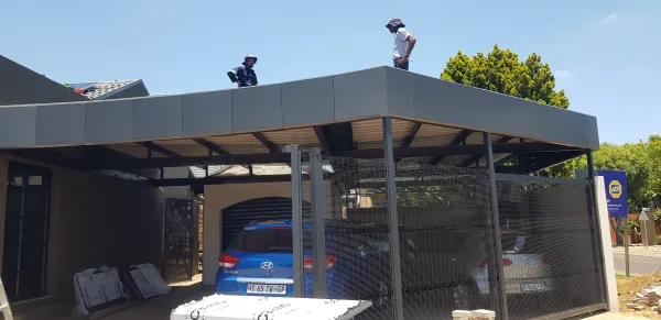Carport with ACM board fascia & Clearview gates