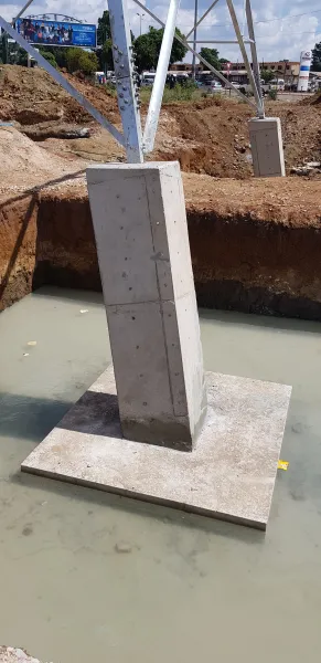 Final product, pylon foundations