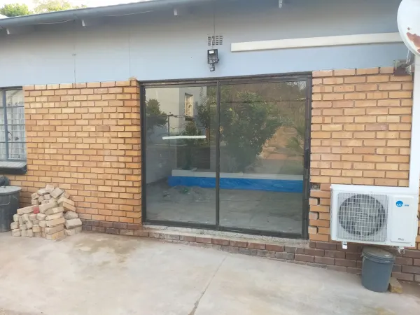 Window to sliding door conversion in progress